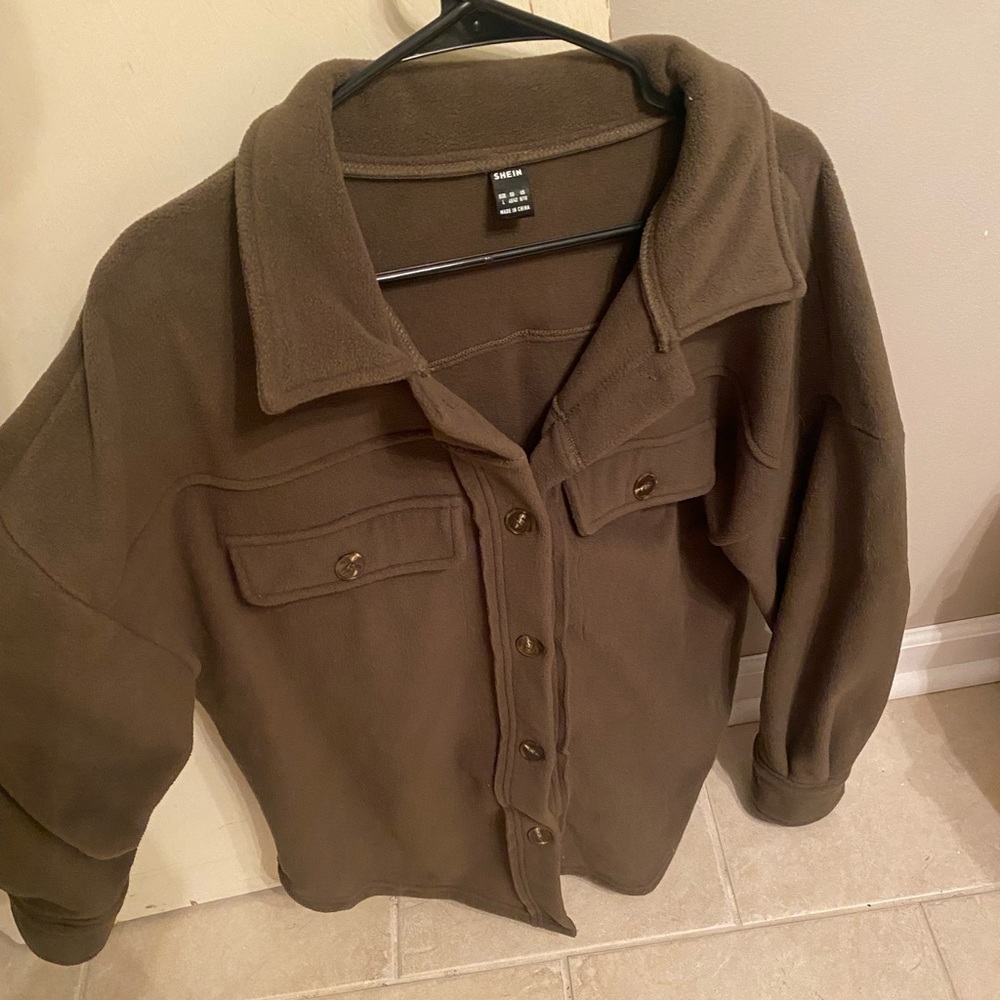 fleece shein shacket